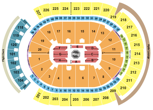 T-Mobile Arena UFC Seating Chart